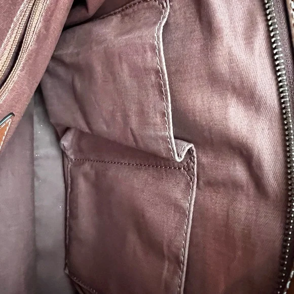 Fossil brown leather tote - Picture 3 of 7